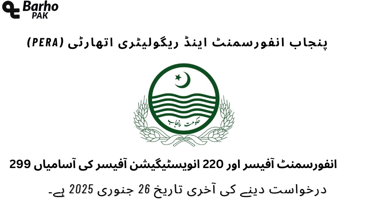 PERA Jobs 2025 Apply Online @jobs.punjab.gov.pk