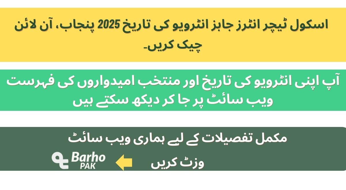 STI Jobs Interview Date 2025 Check Online